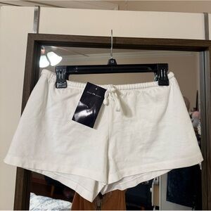 Brandy Melville White Drawstring Shorts